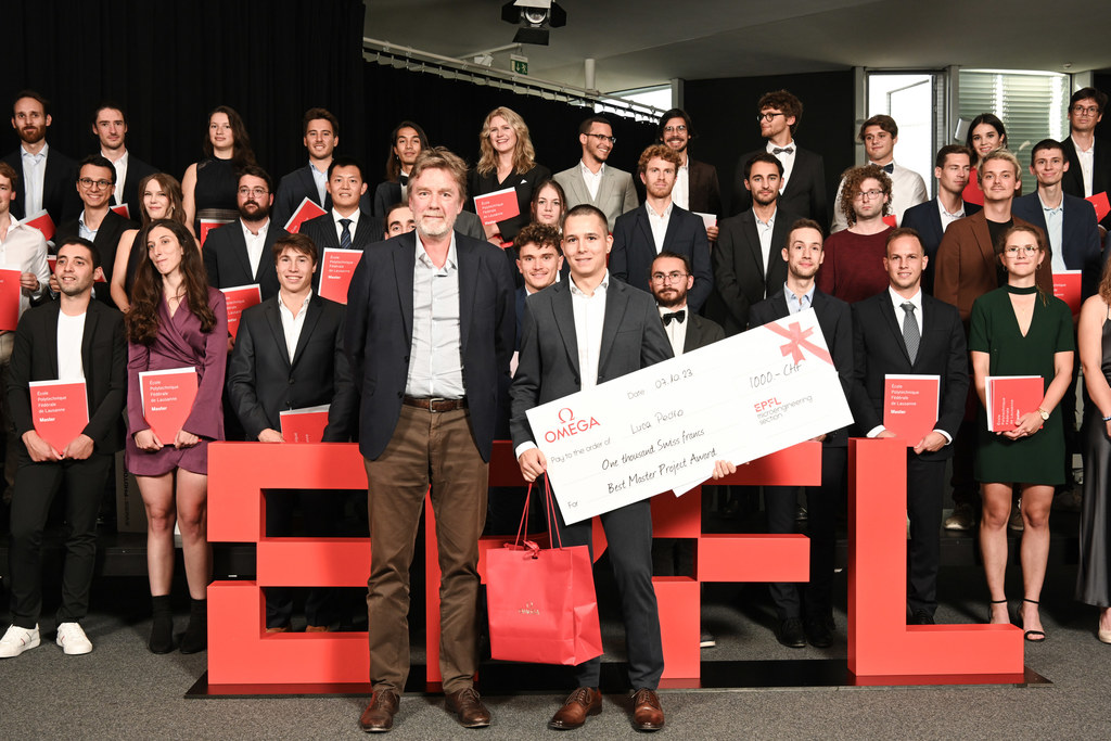 Student award ceremony 2023 for M. Luca Pedro at EPFL
